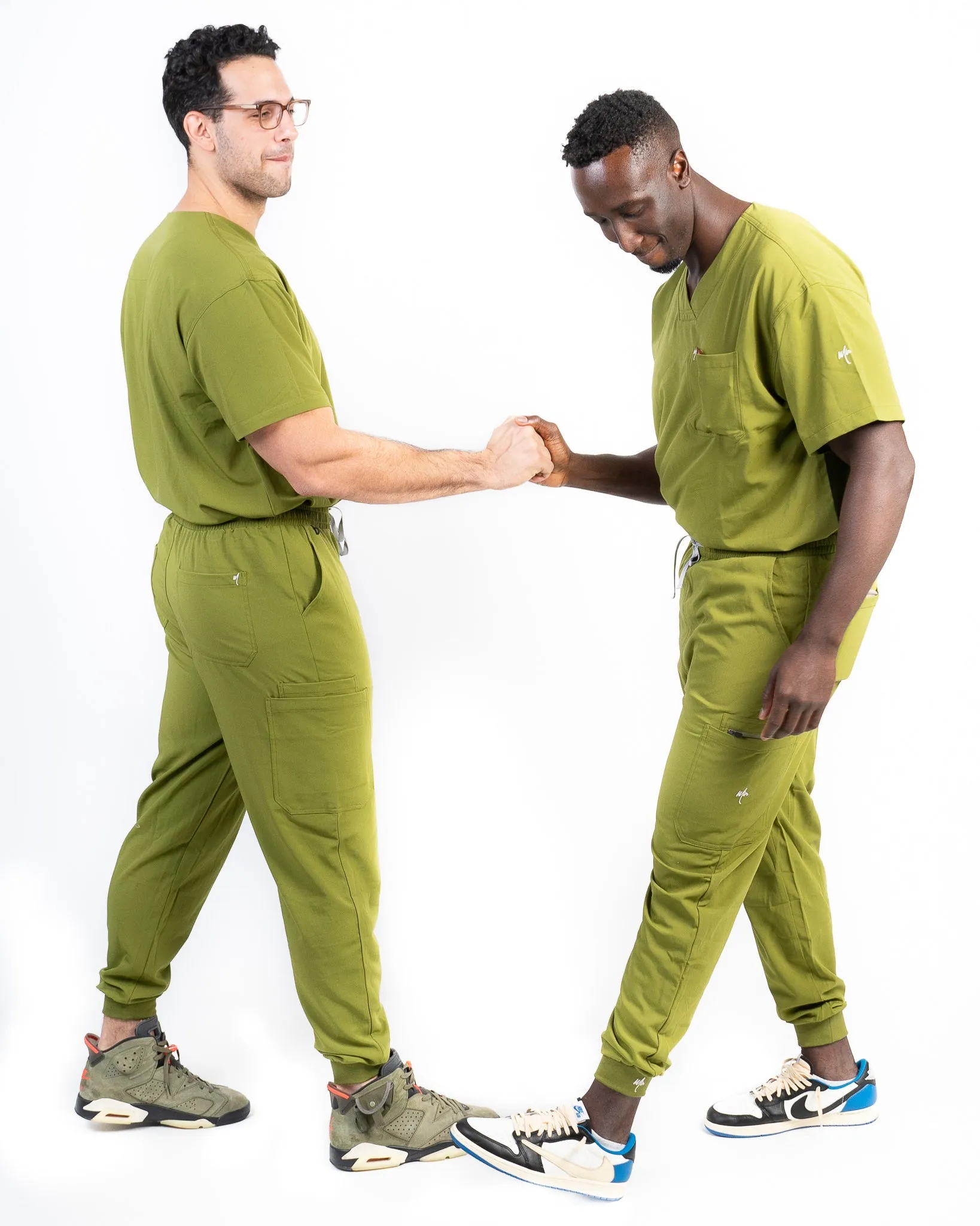 Men's Olive Scrub Top